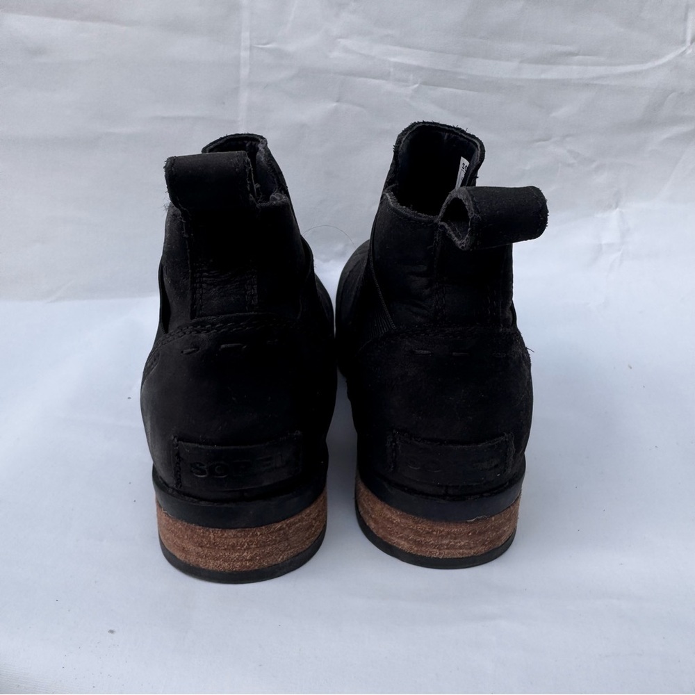 Sorel // black Joan of arc low heels Chelsea boots size 8 - Picture 6 of 9